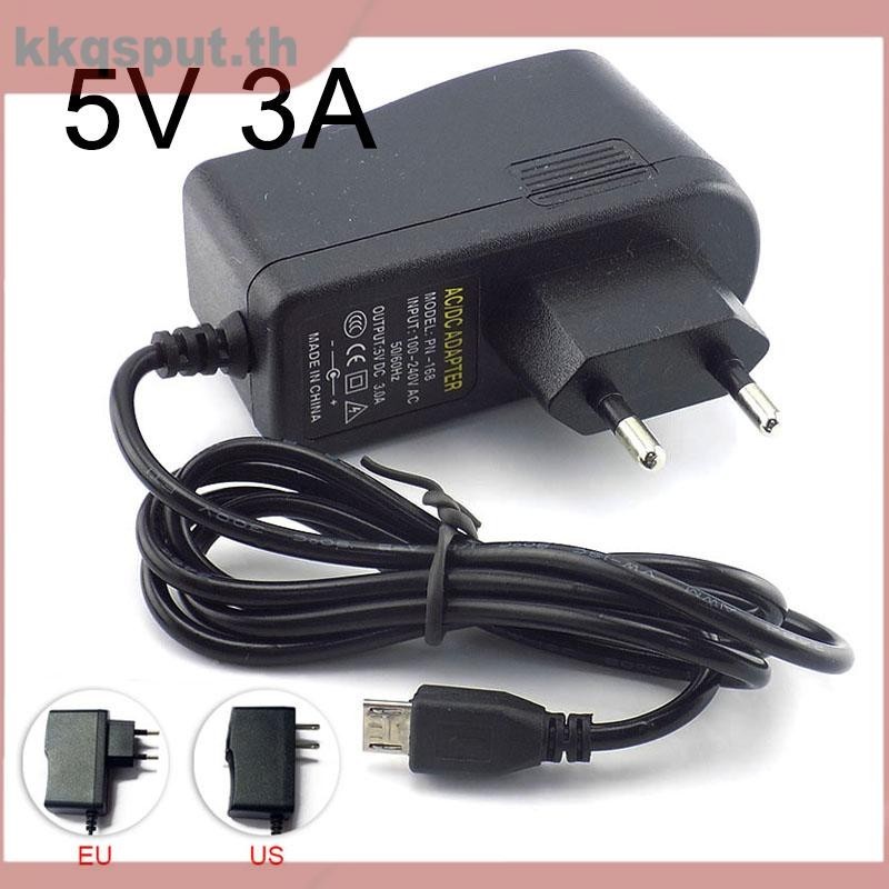 Micro USB 5V 3A AC DC Power Adapter EU US Plug 100 V ~ 240 V 3000mA ...