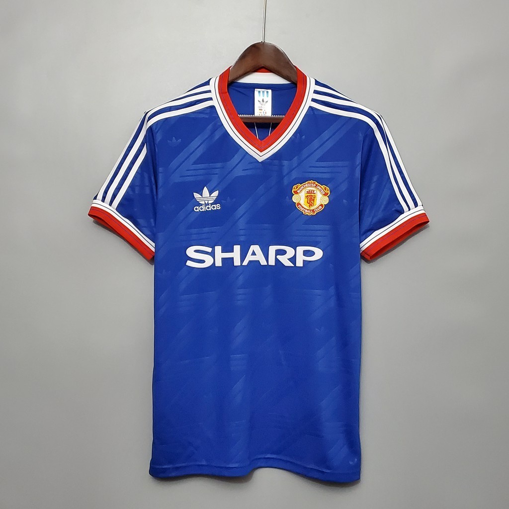 86-88 Football MU Man Utd Home Away Third Away เสื้อฟุตบอลย้อนยุค ...