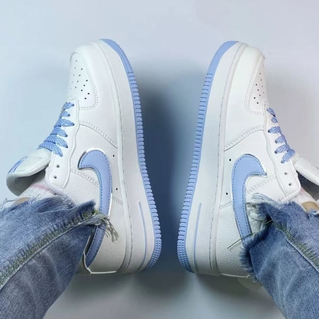 Nike ขายดี Pure Original AF1 Air Force No. 1 Silver University ผู้ชาย ...