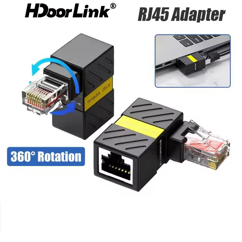 Hdoorlink 360° Rotation Gigabit RJ45 Network Adapter 90 องศาข้อศอกมุม ...