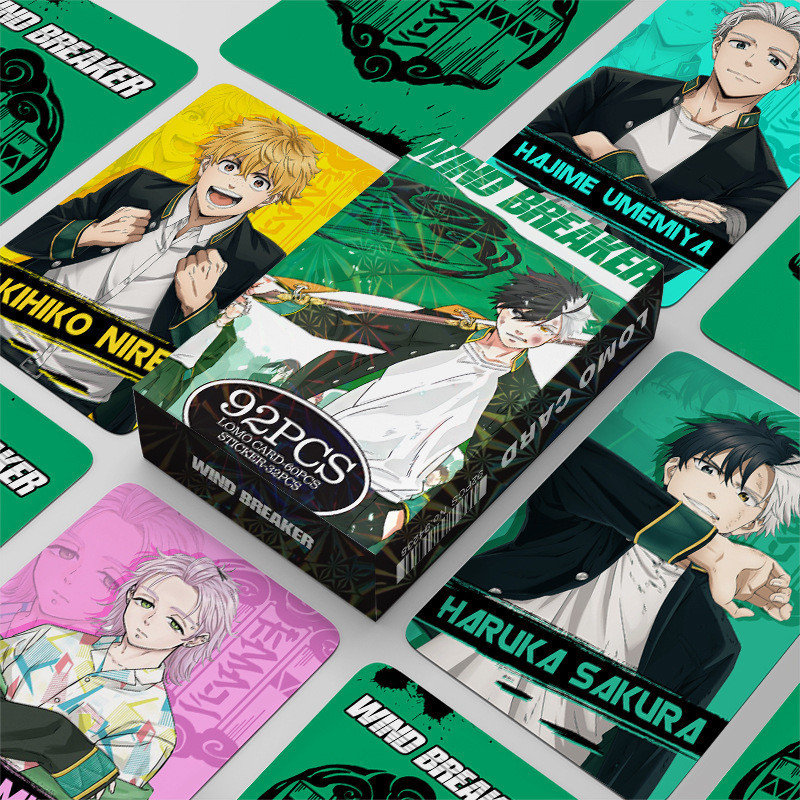 92pcs อะนิเมะ Manhwa มังงะ WIND BREAKER Lomo การ์ด Tokyo Ghoul สีดํา ...