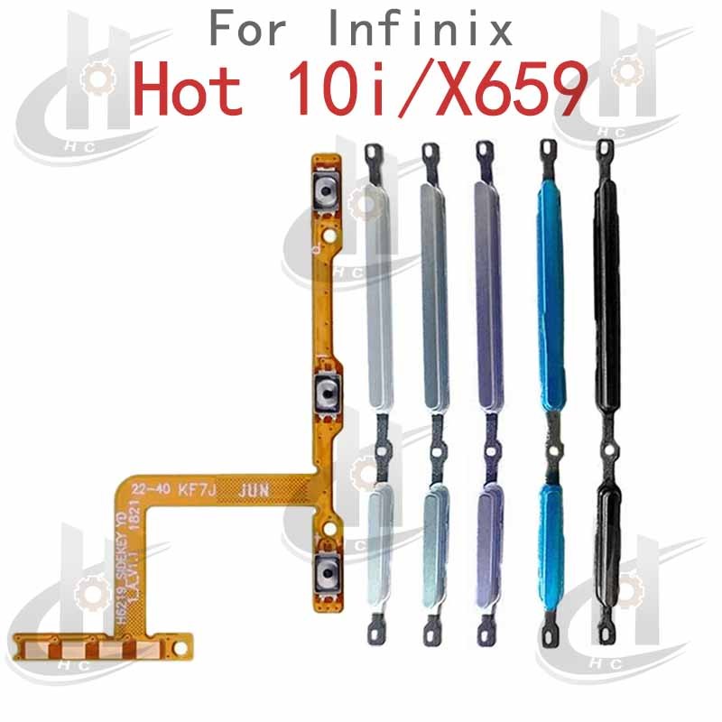 สําหรับ Infinix Hot 10i X659 X659B X658 X658E Power volume ปุ่มด้านข้าง ...