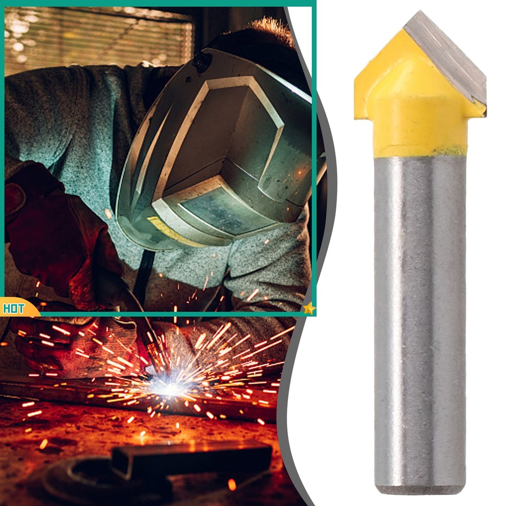 grace 8mm Shank 90 องศา V-shaped Router Bit งานไม้แกะสลักเครื่องตัดม ...
