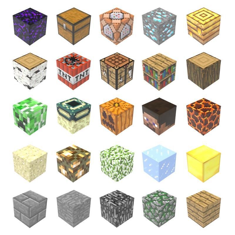 บล็อกแม่เหล็ก Minecraft ขนาด 2.5 ซม. ของเล่นแม่เหล็ก ประกอบบล็อกพลาสติก ...