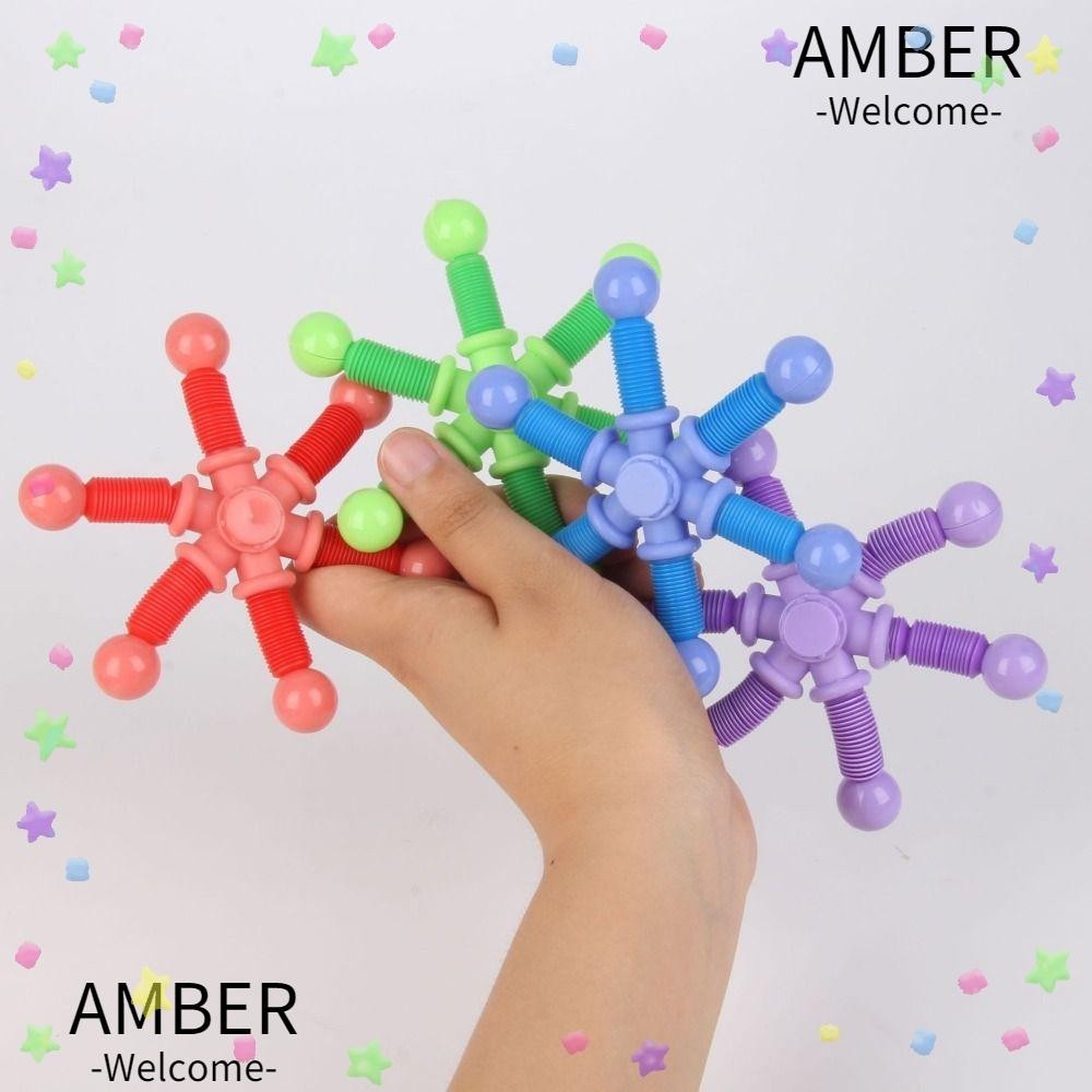 Amber Telescopic Tube Gyroscope, พลาสติก Transformable Fidget Spinner ...
