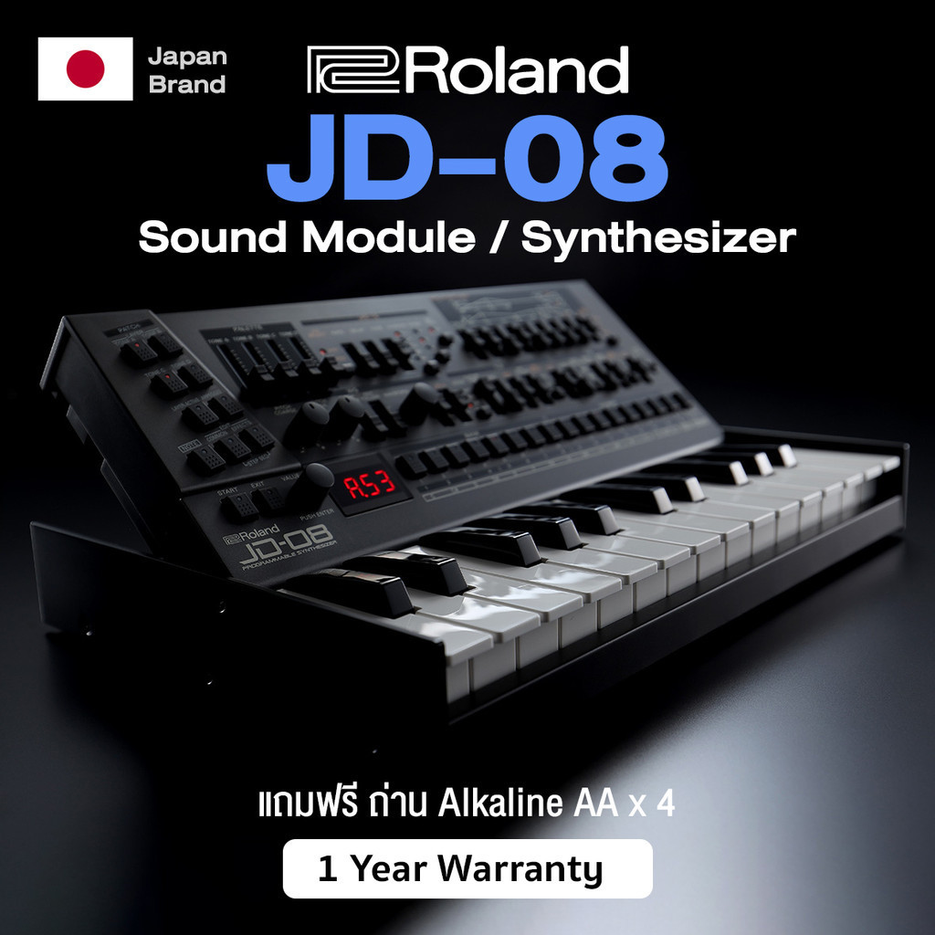 Roland® JD-08 Sound Module Synthesizer ซาวน์โมดูล แพตช์ 256 เสียง 128 ...