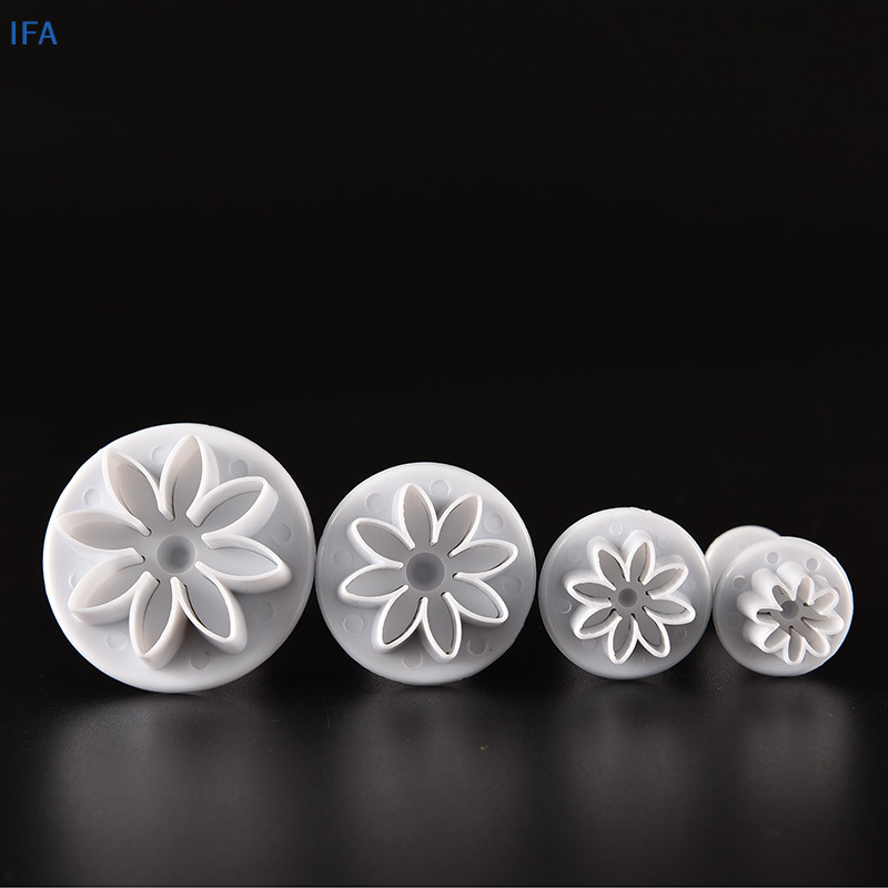 IFA 4x เค้ก Fondant Sugarcraft Decor คุกกี้ Mould Plunger Daisy เครื่อง ...
