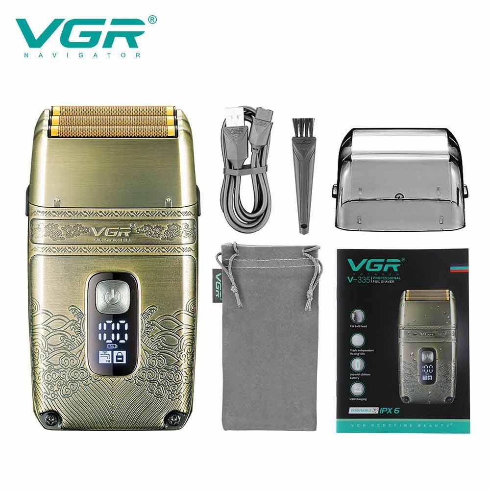 VGR Electric Razor for Men Skin Fade Foil Shaver IPX6 Waterproof