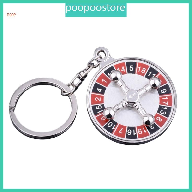 Poop ทนทานรอบรูเล็ตพวงกุญแจที่ไม่ซ้ํากัน Interactive Key Holder ...