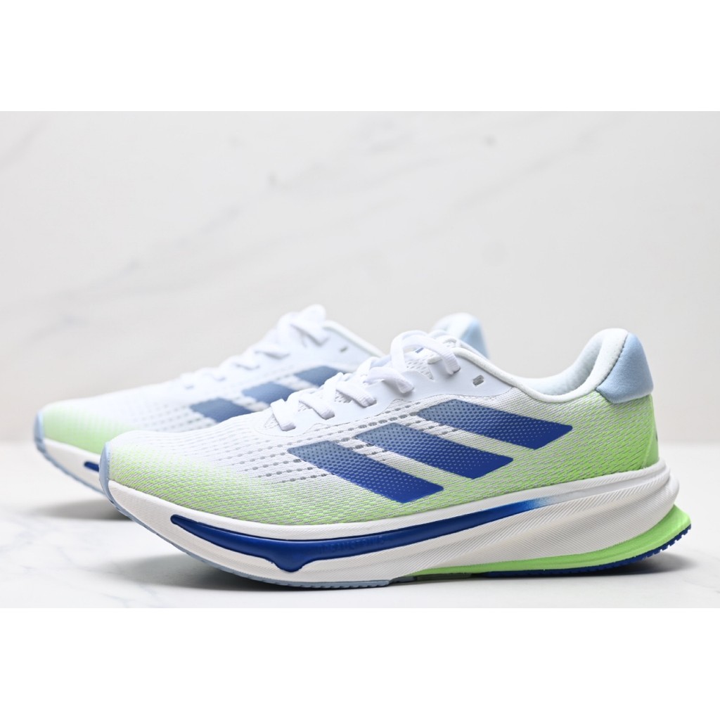 รองเท้าวิ่งชาย adidas Supernova Rise M สีขาว Wonder สีน้ำเงิน สีเขียว ...