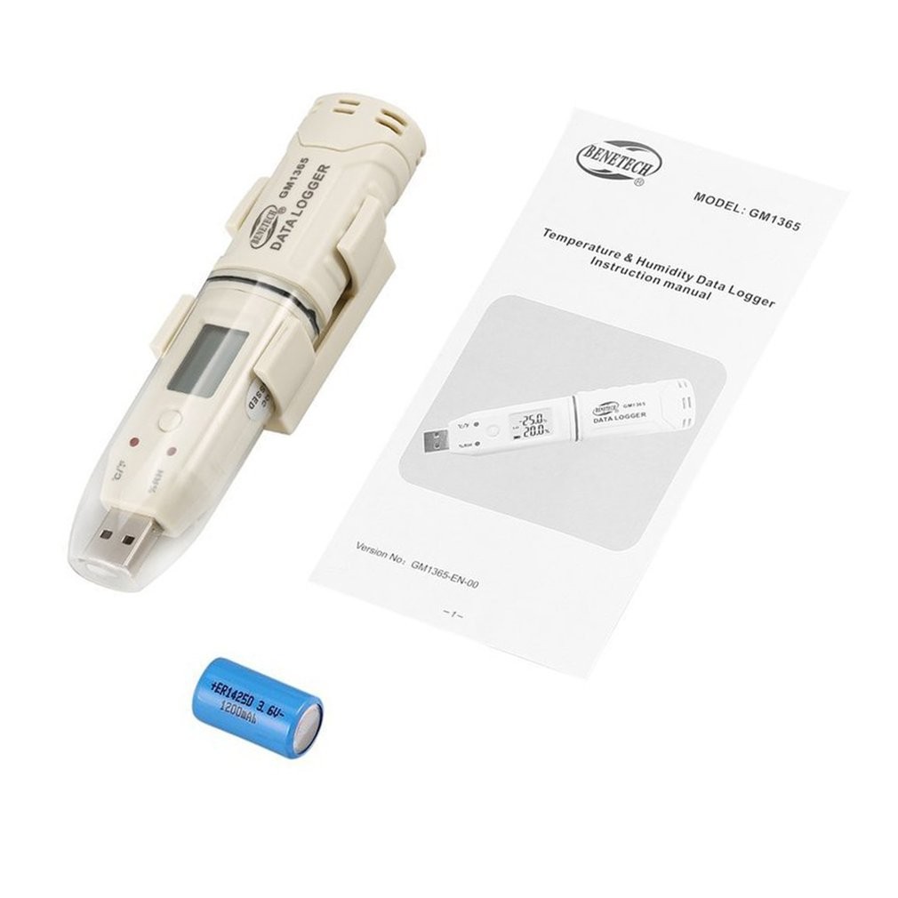 Benetech GM1365 เครื่องบันทึกอุณหภูมิความชื้น ดิจิทัล USB | Shopee Thailand