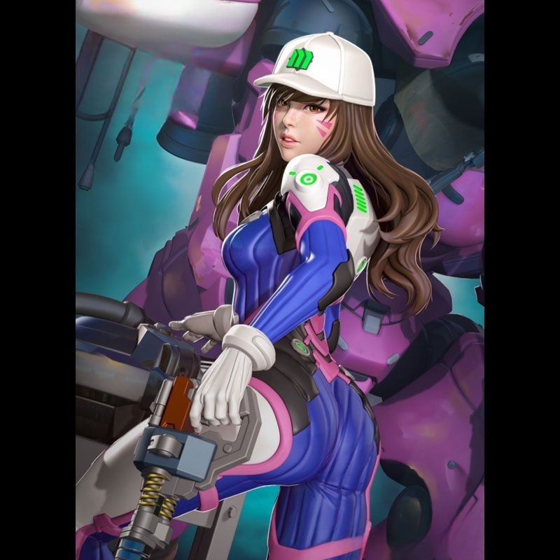 1/12 Overwatch DVA Mecha Warrior Figure ฟิล ์ มสีขาวความแม ่ นยําสูงรุ ...