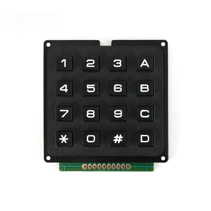 3x4 4x4 Matrix สวิทช์แป้นพิมพ์ปุ่มกด Array โมดูลพลาสติก ABS ปุ่ม 4x4 ...
