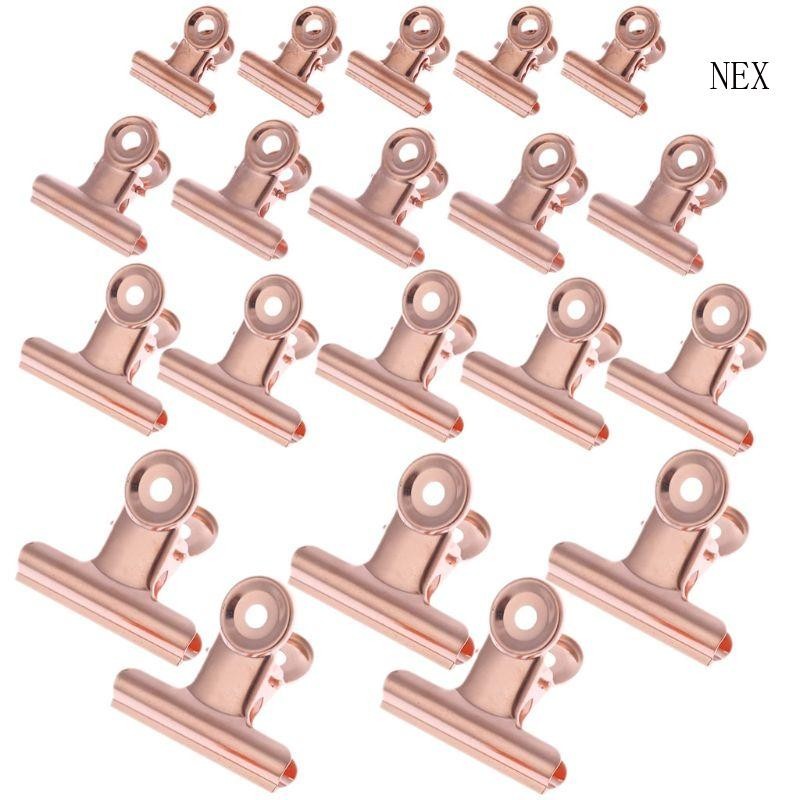 Nex 5 ชิ้น Bulldog Letter Grip คลิปสแตนเลสไฟล์กระดาษ Binder คลิป Clamps ...