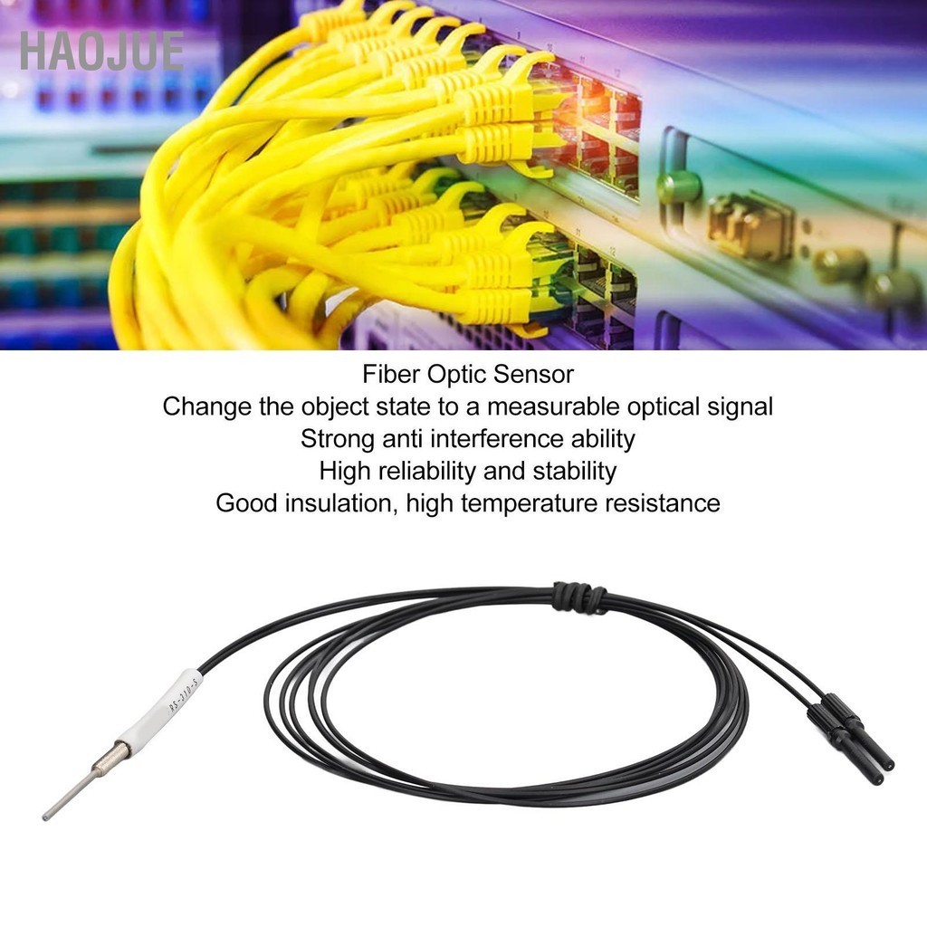 HaoJue ไฟเบอร์ออปติกเซนเซอร์ Diffuse Reflection Digital Optical Cable ...