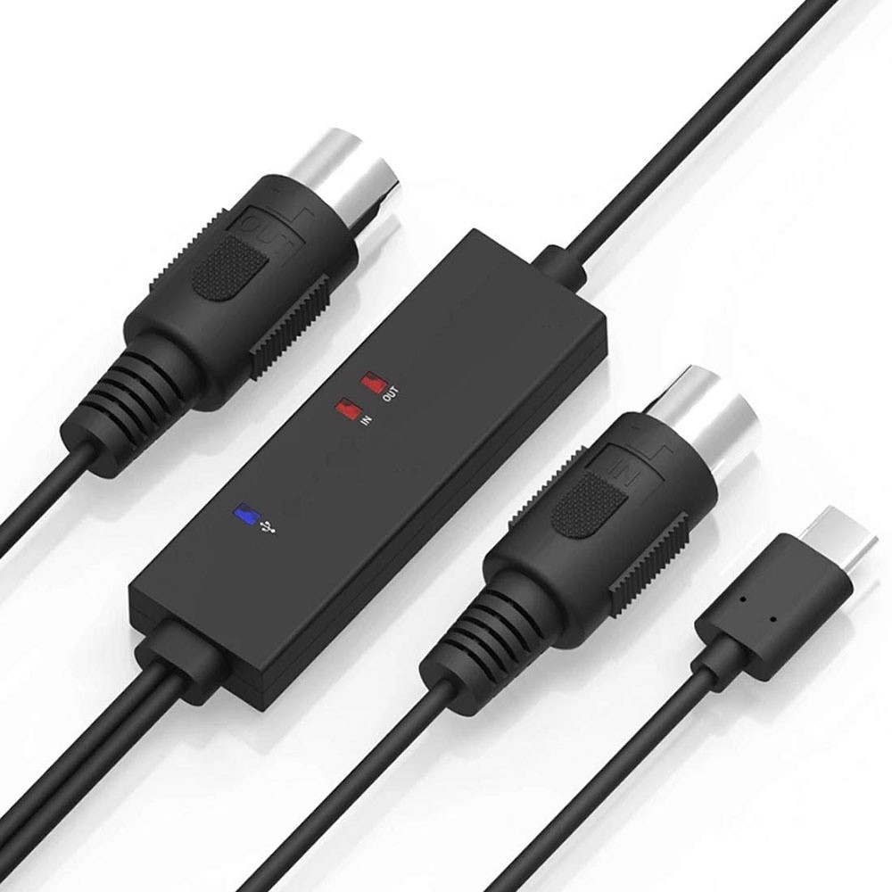 Usb-c Type-C ถึง MIDI In/Out 5 Pin Interface Converter Cable 2 M ...