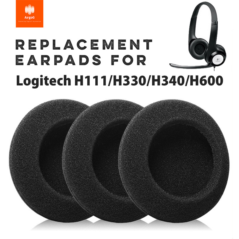เปลี่ยนแผ่นรองหูฟังสําหรับ Logitech H330/H340/H111/H600 ฟองน้ําคุณภาพ ...