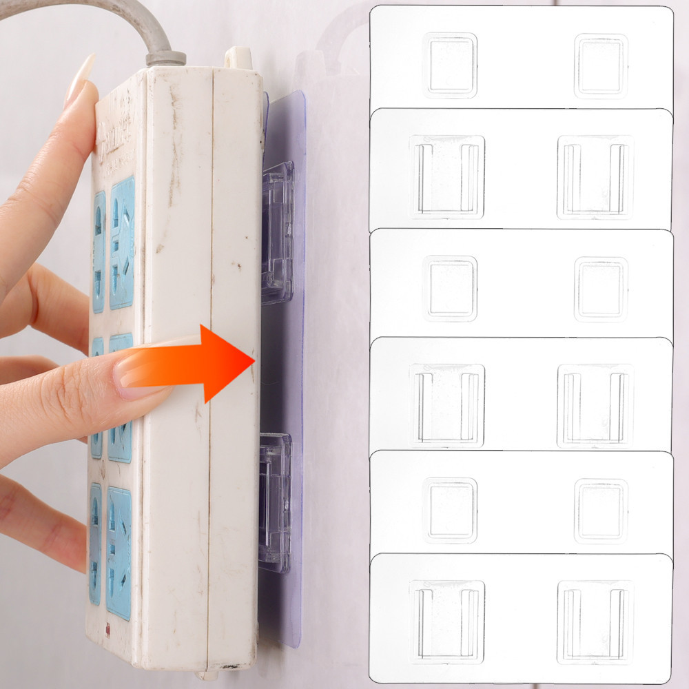 1/3set Plug Outlet Holder - Hook Fixing Sticker - สําหรับ Router, กรอบ ...