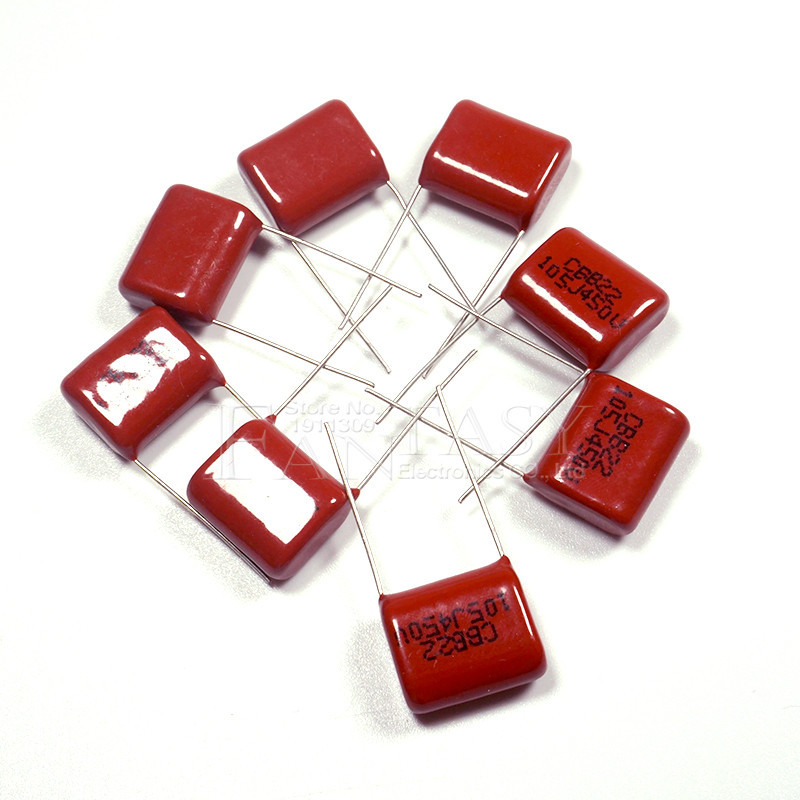 10pcs 1uF 450V CBB Polypropylene ฟิล์มตัวเก็บประจุพิทช์ 15 มม.105 450V ...