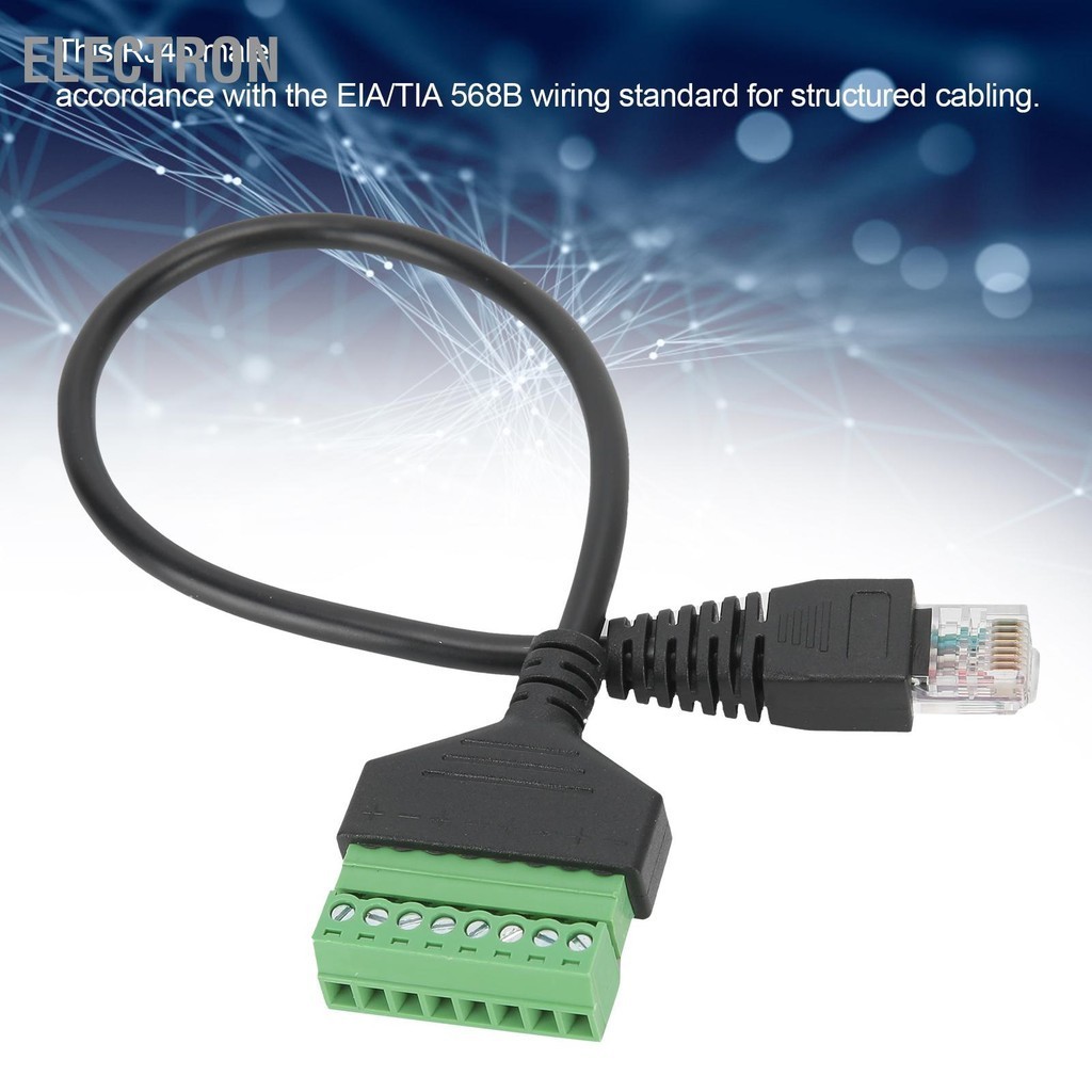 Electron ปลั๊กตัวผู้ PVC RJ45 สีเขียวไม่มีขั้วต่อสายสั้นอุปกรณ์เสริมอะ ...
