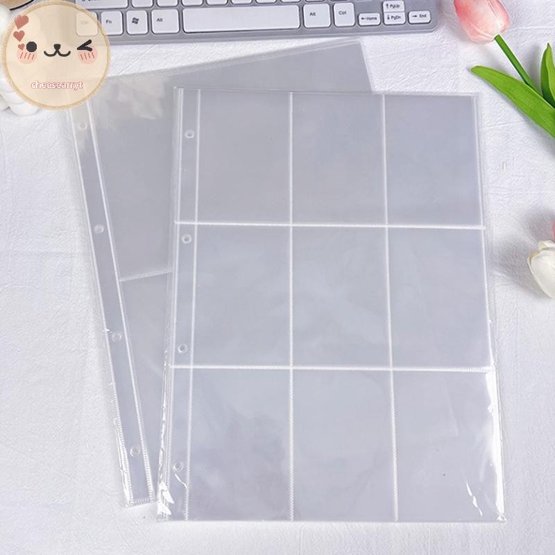 Chee 10 ชิ้น A4 อัลบั้มภาพใส Refill หน้าแฟ้ม Protector 4 หลุม 9 แหวน ...