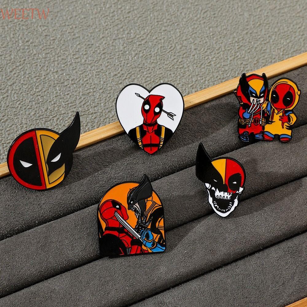 Weekw Electroplating เข็มกลัด, Deadpool & Wolverine อุปกรณ์ต่อพ่วง ...