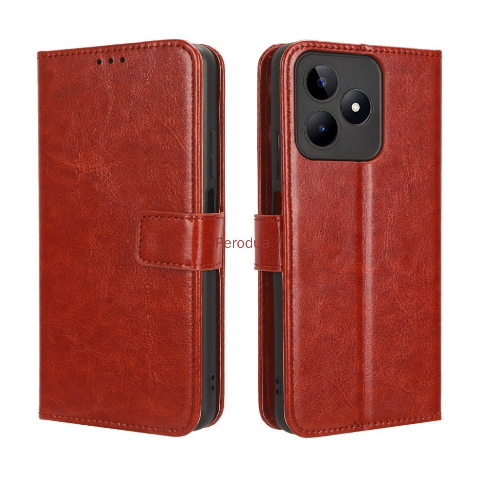 Realme Note 50 C51 C53 C55 C67 4G กรณีหนัง PU Stand Holder RMX3830 ...