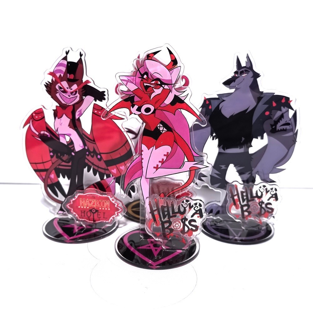 เวลาจํากัด Hazbin Hotel Anime สินค้า Evil Boss ขาตั้งอะคริลิค Hell Inn ...
