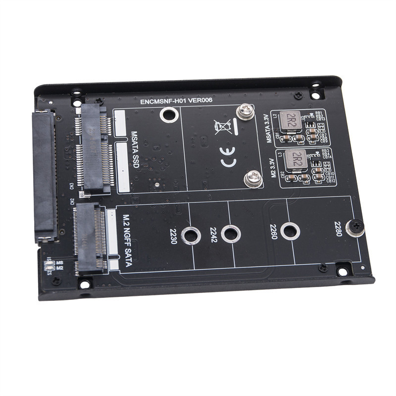 M.2 SATA SSD + mSATA SSD JBOD Riser การ ์ ดโลหะ M2 B คีย ์ mSATA ถึง ...