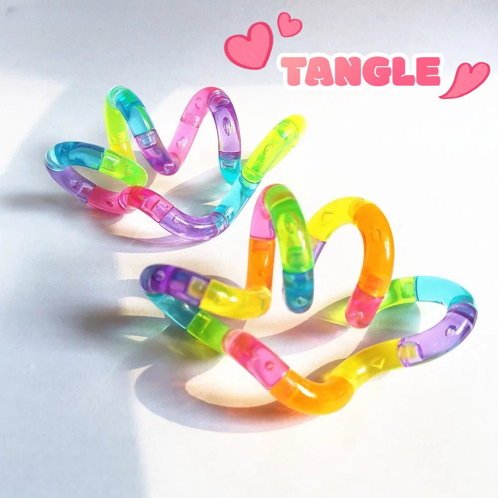 Rainbow Color Tangle Fidget Toys Magical Creative Creatures ของเล่น ...