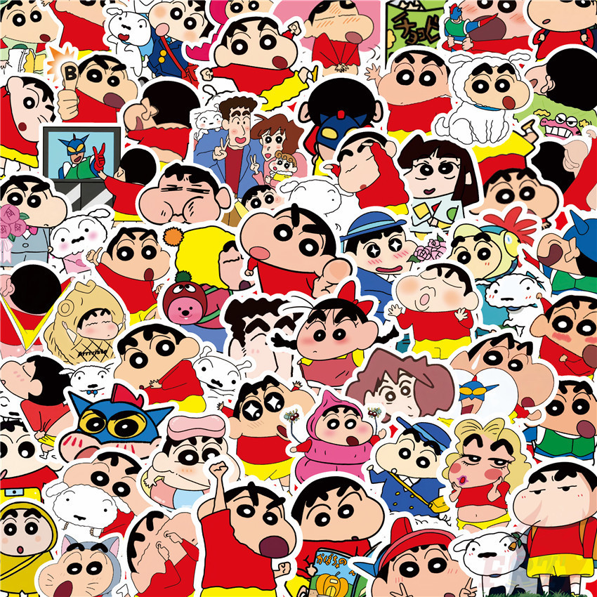 100Pcs/Set Crayon Shin-chan Stickers Fashion DIY Decals Doodle Stickers ...