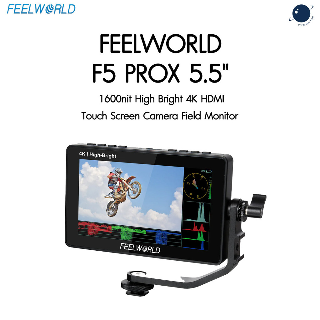 Jual FEELWORLD F5 PROX 5.5 Inch Monitor Camera 1600nit Touchscreen 3D Lut With F970 External Kit