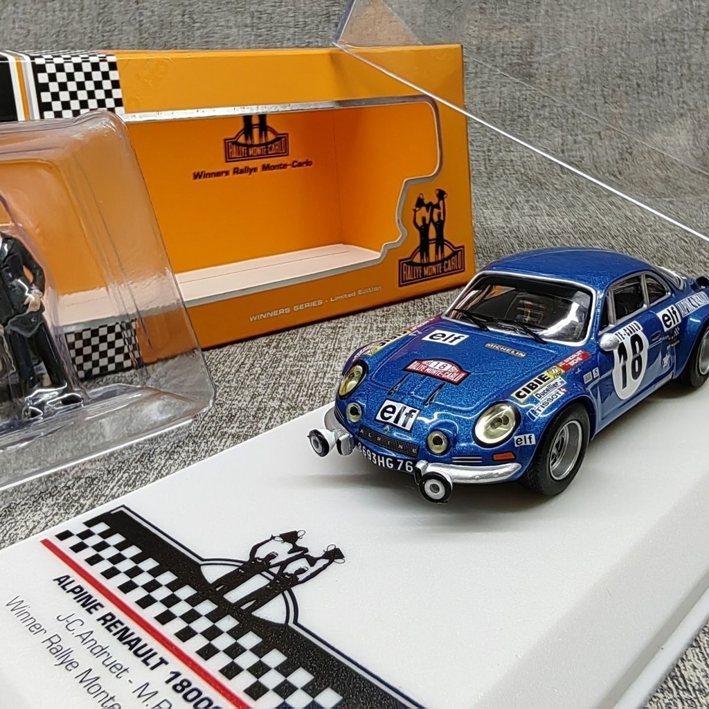 Ixo 1/43 Renault ALPINE #18 1973 โมเดลรถแข่ง Arbin พร้อมตุ๊กตาสองตัว ...