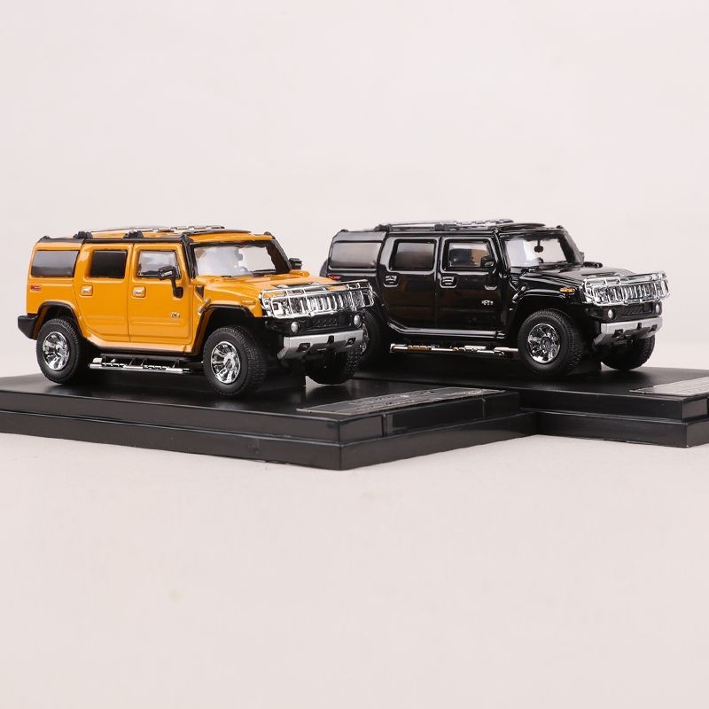 Lu รุ่น Lulu รุ่น 1: 64 HUMMER HUMMER H2 รถออฟโรดโมเดลรถโลหะผสม Die ...