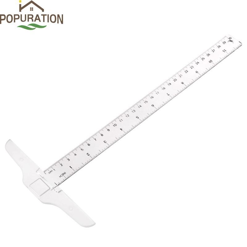 Pop T-Square Ruler นิ้วการวัดเมตริกไม้บรรทัดตรงสําหรับหัตถกรรมทํา ...