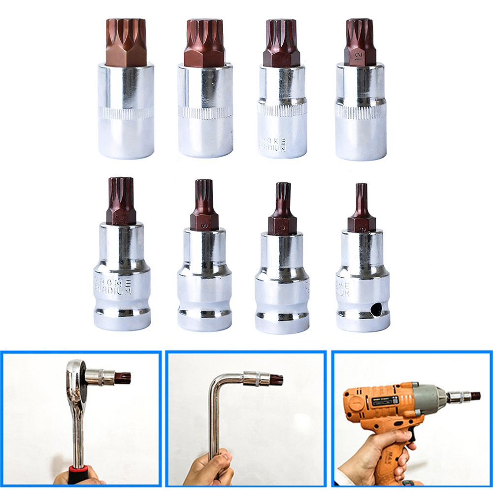 Torx Bit Sockets Bit Sockets ซ็อกเก็ตนิ้ว ประแจ Torx Head ไขควง ...