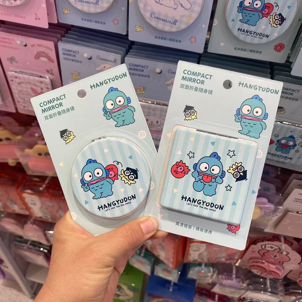 Miniso Ugly Fish hanyodon hanyodon Series กระจกพกพาพับได้สองด้าน กระจก ...