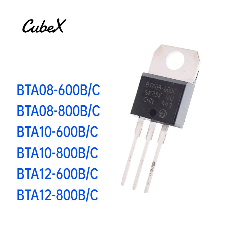 5 ชิ้น Original BTA08/BTA10/BTA12 Series Triac BTA08/10/12-600B 600C ...