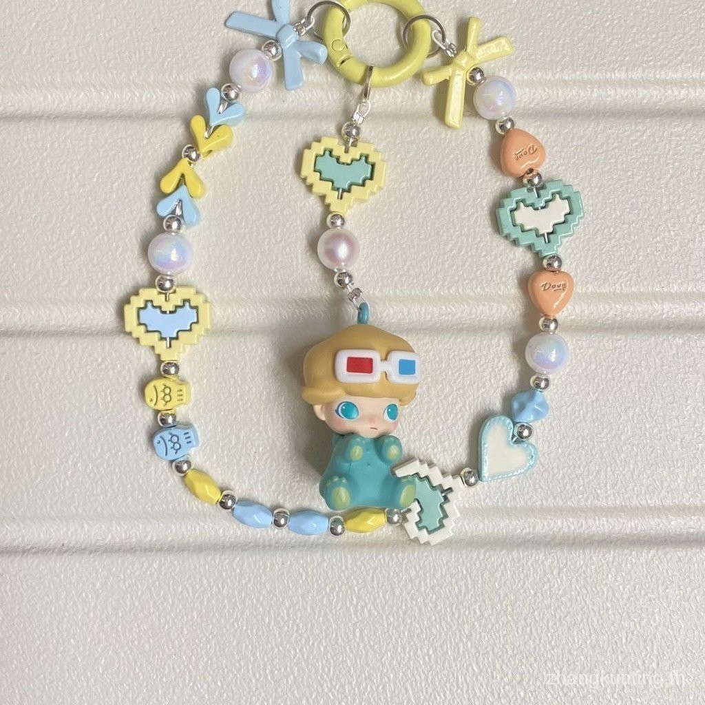 ของแท้ Pop Mart Dimoo Dimoo โทรศัพท์มือถือ Chain Key Chain Bag Trailer ...