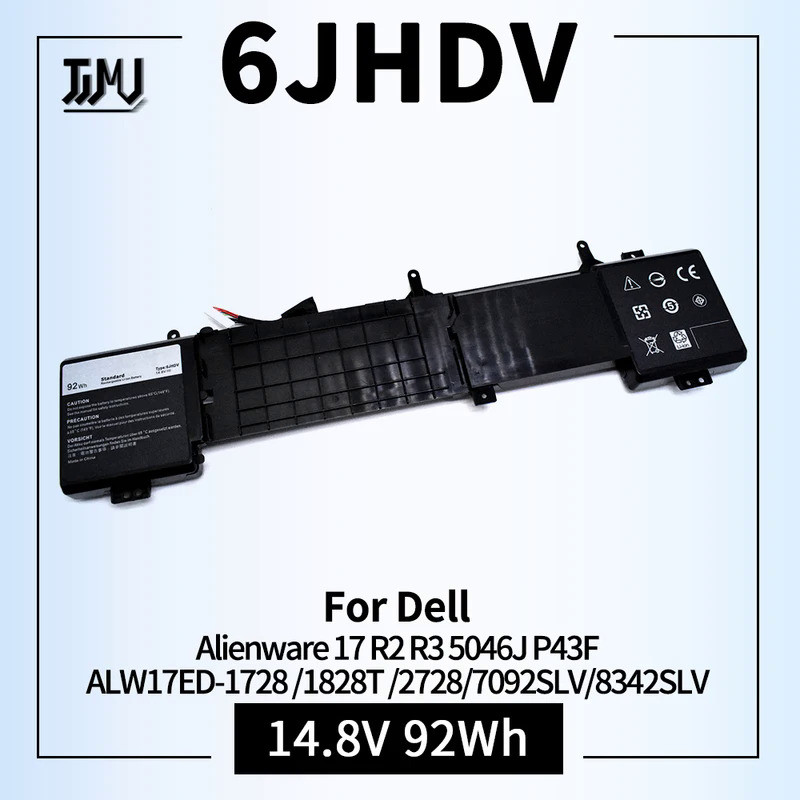 92WH 6JHDV Notebook Battery for Dell Alienware 17 R3 P43F002 R2 P43F001 ...