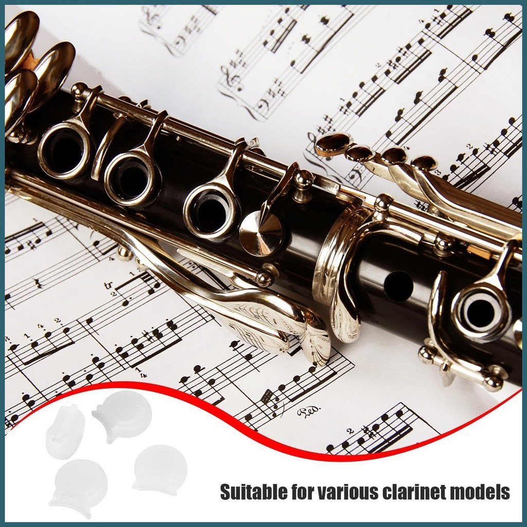 Supporto Per Pollice Clarinetto - In Metalloo Con Dado E Viti - Argento - Comfort Per Dita - Foto 3