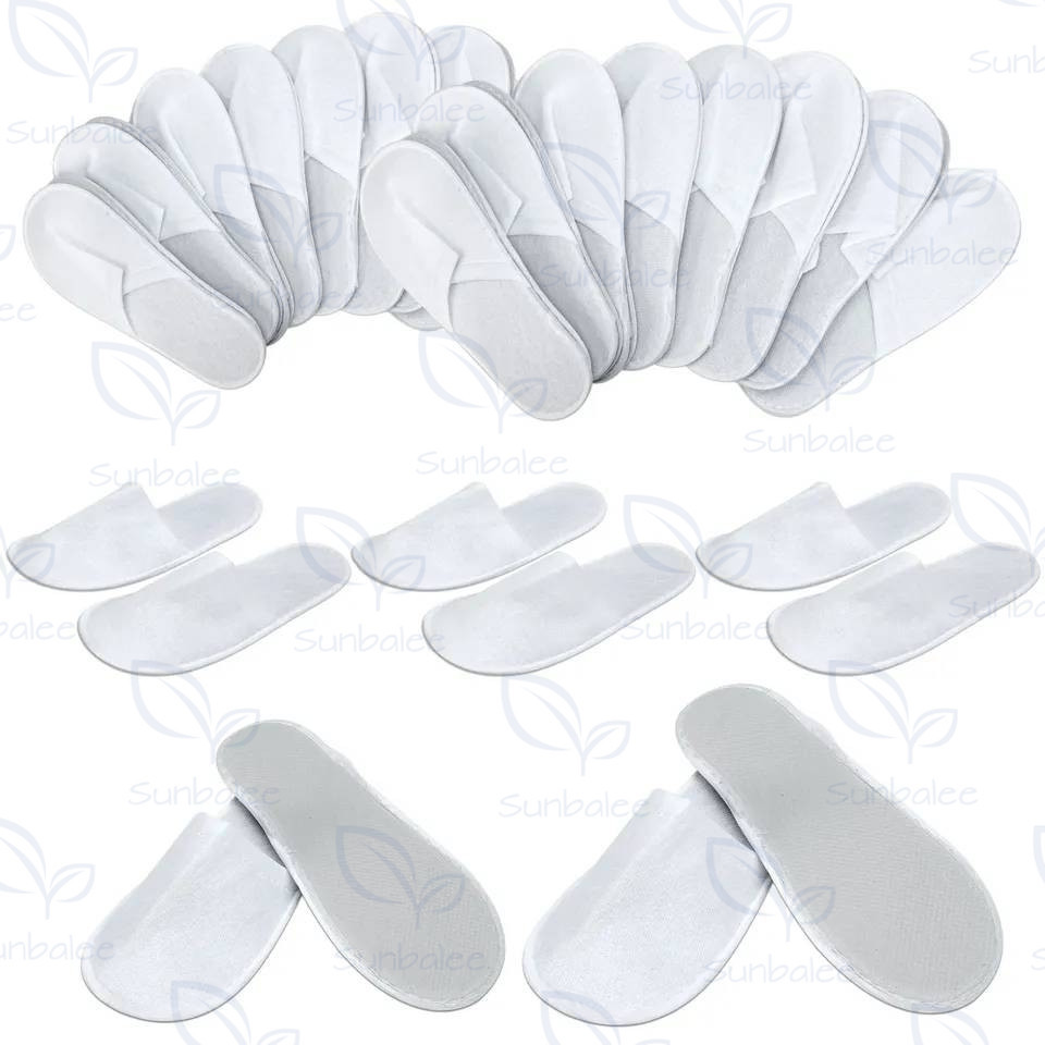 สลิปเปอร์ 1 บาท สลิปเปอร์โรงแรม กระดาษ ใช้แล้วทิ้งได้ รองเท้าใส่ในบ้าน รองเท้าใส่ในโรงแรม สินค้าพร้อมส่ง - 5