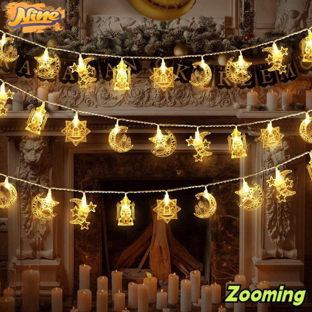 Zooming EID Mubarak Led String, Moon Star Castle โคมไฟไฟ Led String ...