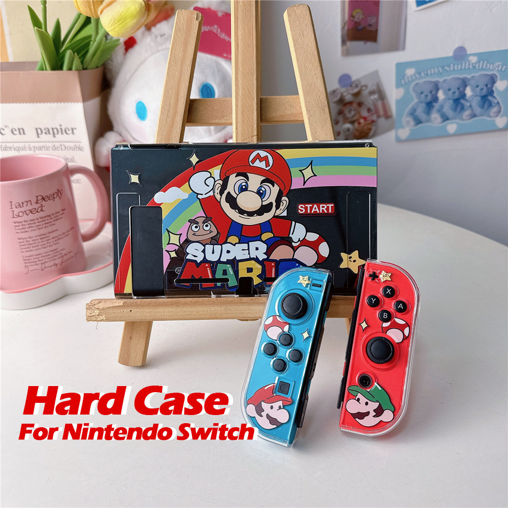 เข้ากันได้กับ Nintendo Switch V1 / V2 / OLED Rainbow Mario Hard Case ...