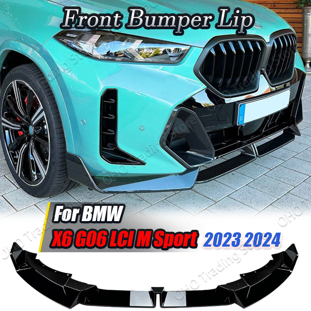 Gloss Black M Sport Front Lip Splitter For BMW X6 G06 (2019-2023) NexaNovo