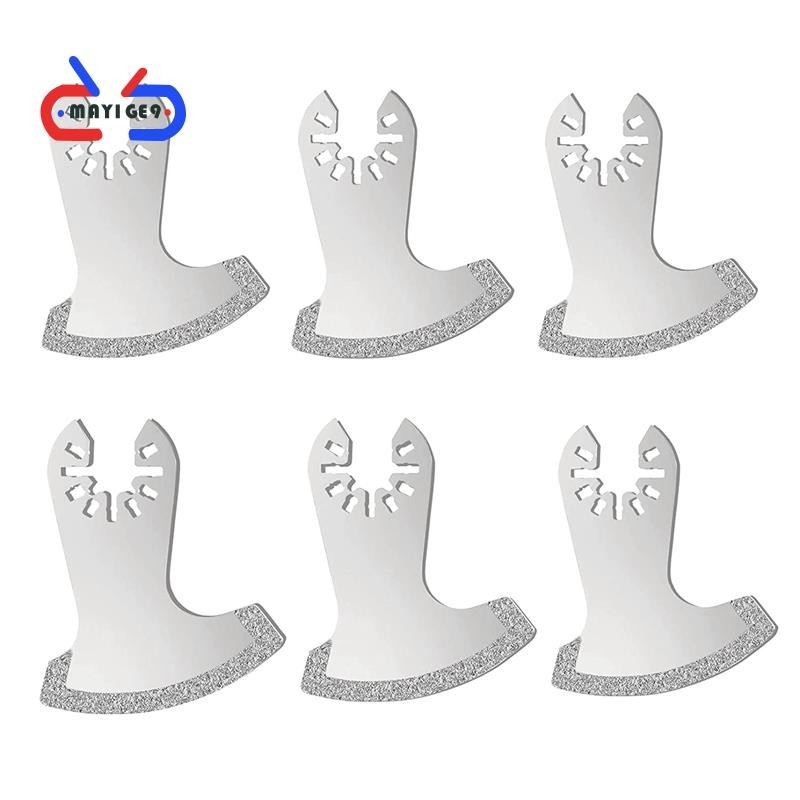 【mayige9】6 ชิ้นเพชร Grit Swing ใบมีด Triple-มุม Rasp Oscillating ...