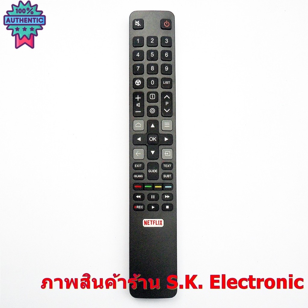 รีโมทใช้กัทีซีแอล สมาร์ททีวี มีปุ่ม NETFLIX รหัส RC802N , Remote for ...