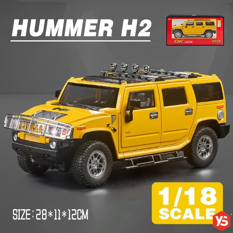 1:18 Scale ขนาดใหญ่ HUMMER H2 Diecast รุ่นรถโลหะของเล่นรถ Diecast