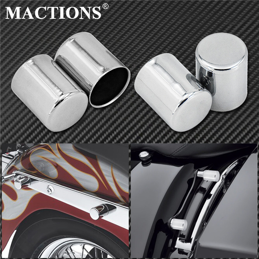 YJ Motorcycle 4pcs Docking Hardware Point Cover Chrome For Harley ...