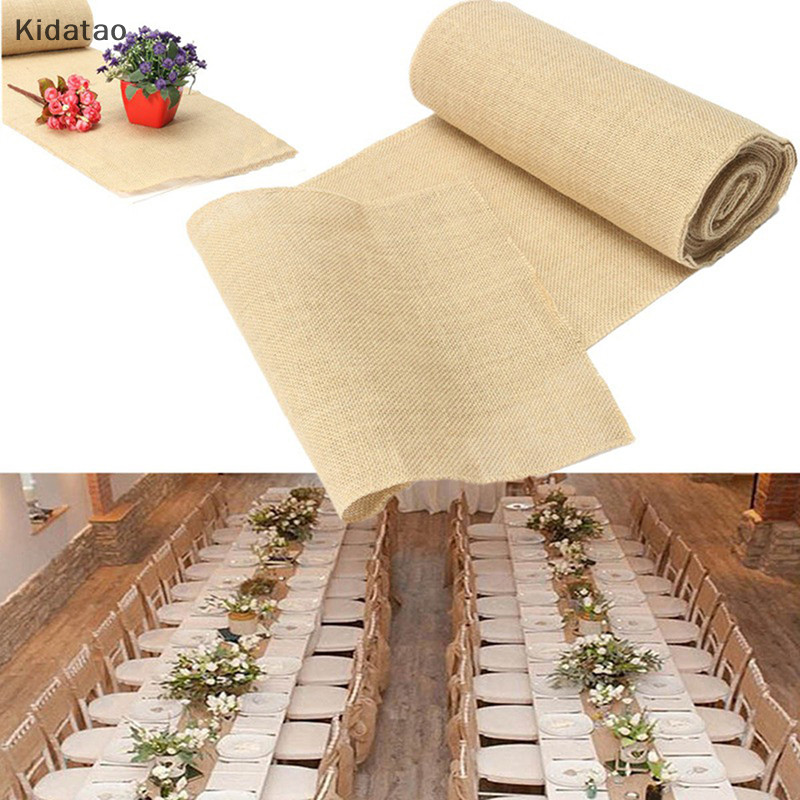 Kidatao 30X275 ซม.Blap ตาราง Runner ผ้างานแต่งงานตกแต่งธรรมชาติ Jute ...